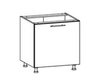 TIFFANY sivý lesk T19/D60, dolná skrinka v šírke 60 cm