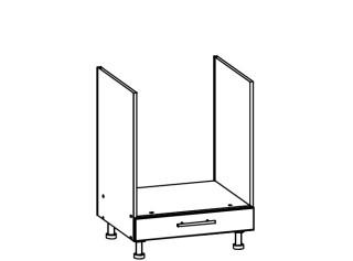TIFFANY sivý lesk T21/D60P, dolná skrinka na vstavanú rúru v šírke 60 cm