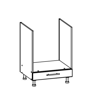 TIFFANY sivý lesk T21/D60P, dolná skrinka na vstavanú rúru v šírke 60 cm