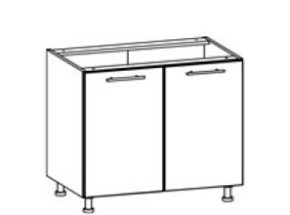 TIFFANY sivý lesk T22/D80, dolná skrinka v šírke 80 cm