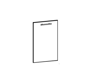 TIFFANY sivý lesk T28, dvierka na umývačku riadu v šírke 45 a výške 72 cm