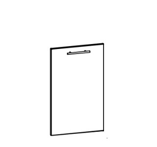 TIFFANY sivý lesk T28, dvierka na umývačku riadu v šírke 45 a výške 72 cm