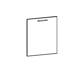 TIFFANY sivý lesk T29, dvierka na umývačku riadu v šírke 60 a výške 72 cm