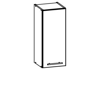 TIFFANY sivý lesk T02/G30, horná skrinka v šírke 30 cm