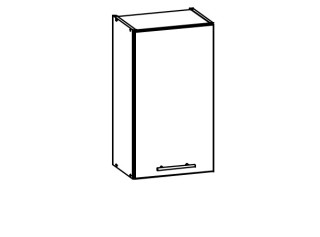 TIFFANY sivý lesk T03/G40, horná skrinka v šírke 40 cm