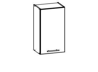 TIFFANY sivý lesk T04/G45, horná skrinka v šírke 45 cm