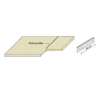 MODENA lišta spojovacia na pracovné dosky, rohová