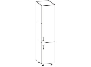 VERDI svetlosivá D40/207, vysoká skrinka v šírke 40 cm a výške 207 cm