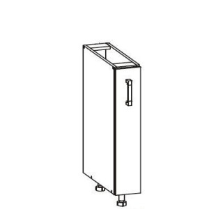 HAMPER dub lancelot DC15, dolná skrinka s CARGO košom v šírke 15 cm