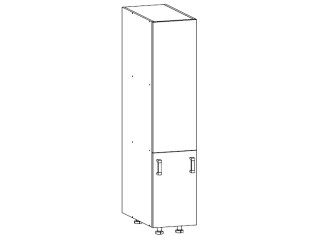 VERDI svetlosivá DC40/207, vysoká skrinka s CARGO košom v šírke 40 cm a výške 207 cm
