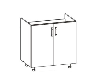VERDI svetlosivá DK80, dolná drezová skrinka v šírke 80 cm
