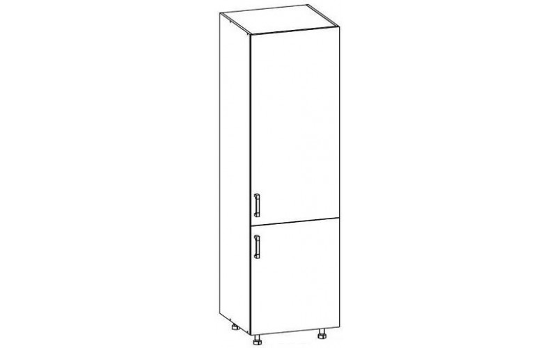 VERDI svetlosivá DL60/207, vysoká skrinka na vstavanú chladničku v šírke 60 cm a výške 207 cm