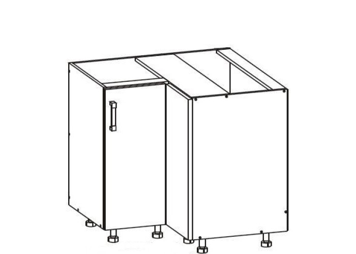VERDI mystic DNW90, dolná rohová skrinka v šírke 90 x 90 cm VERDI mystic DNW90, dolná rohová skrinka v šírke 90 x 90 cm