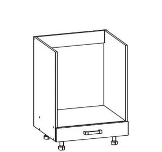 HAMPER dub lancelot DP60, dolná skrinka na vstavanú rúru v šírke 60 cm