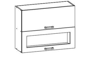 HAMPER dub lancelot G2O_80/72, horná výklopná skrinka v šírke 80 cm