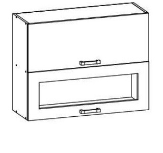 HAMPER dub lancelot G2O_80/72, horná výklopná skrinka v šírke 80 cm