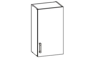 VERDI svetlosiva G40/72, horná skrinka v šírke 40 cm