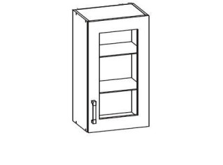 VERDI svetlosivá G40/72-LVPV, horná skrinka v šírke 40 cm