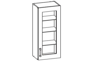 VERDI svetlosivá G40/95-LVPV, horná skrinka v šírke 40 cm a výške 95 cm