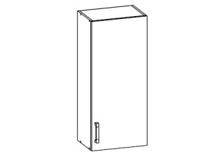 VERDI svetlosivá G45/95, horná skrinka v šírke 45 cm a výške 95 cm