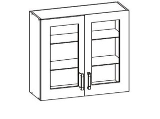 VERDI svetlosivá G80/72-LVPV, horná skrinka v šírke 80 cm