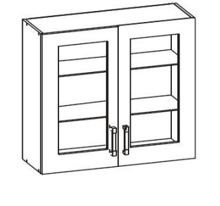 HAMPER dub lancelot G80/72-LVPV, horná skrinka v šírke 80 cm