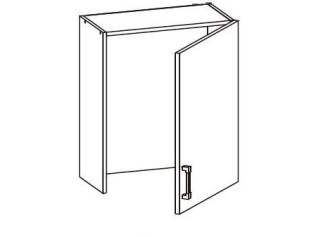 VERDI svetlosivá GC60/72, horná skrinka s odkvapkávačom v šírke 60 cm