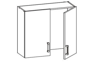 VERDI svetlosivá GC80/72, horná skrinka s odkvapkávačom v šírke 80 cm