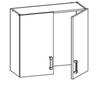 HAMPER dub lancelot GC80/72, horná skrinka s odkvapkávačom v šírke 80 cm