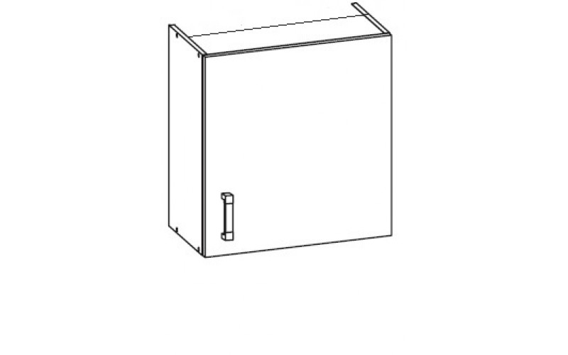 TAFNE biely lesk GOO60/68, horná skrinka na vstavaný digestor v šírke 60 cm a výške 68 cm