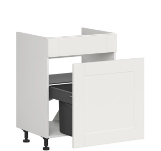 EDAN biely canadian DKS60, dolná drezová skrinka s košom na odpad v šírke 60 cm