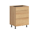 HAMPER dub hikory D3S60, dolná zásuvková skrinka v šírke 60 cm