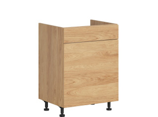 HAMPER dub hikory DKS60, dolná drezová skrinka s košom na odpad v šírke 60 cm