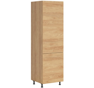 HAMPER dub hikory DL60/207, vysoká skrinka na vstavanú chladničku v šírke 60 cm a výške 207 cm