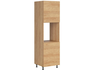 HAMPER dub hikory DPS-60/207-P/P, vysoká skrinka na vstavanú rúru v šírke 60 cm a výške 207 cm