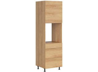 HAMPER dub hikory DPS-60/207-SMB/P, vysoká skrinka na vstavanú rúru v šírke 60 cm a výške 207 cm