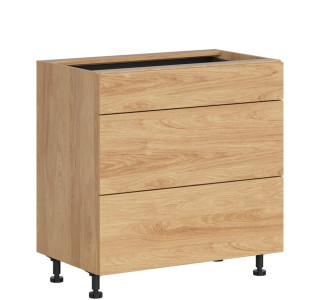 HAMPER dub hikory D3S80, dolná zásuvková skrinka v šírke 80 cm