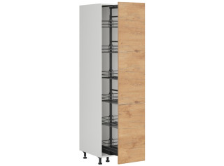 HAMPER dub lancelot DC40/207, vysoká skrinka s CARGO košom v šírke 40 cm a výške 207 cm