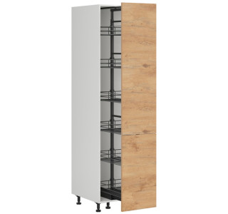HAMPER dub lancelot DC40/207, vysoká skrinka s CARGO košom v šírke 40 cm a výške 207 cm