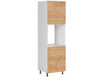 HAMPER dub lancelot DPS-60/207-P/P, vysoká skrinka na vstavanú rúru v šírke 60 cm a výške 207 cm