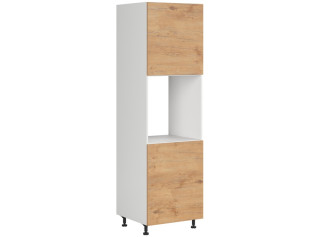 HAMPER dub lancelot DPS-60/207-P/P, vysoká skrinka na vstavanú rúru v šírke 60 cm a výške 207 cm