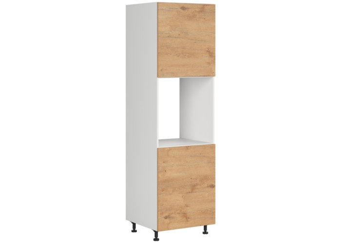 HAMPER dub lancelot DPS-60/207-P/P, vysoká skrinka na vstavanú rúru v šírke 60 cm a výške 207 cm