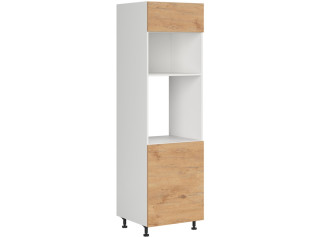 HAMPER dub lancelot DPS-60/207-P/O, vysoká skrinka na vstavanú rúru a mikrovlnku v šírke 60 cm a výške 207 cm