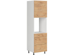 HAMPER dub lancelot DPS-60/207-SMB/P, vysoká skrinka na vstavanú rúru v šírke 60 cm a výške 207 cm