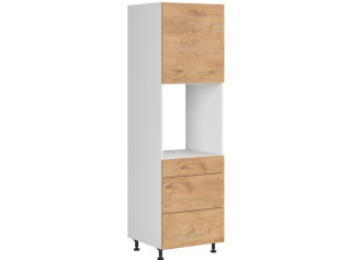 HAMPER dub lancelot DPS-60/207-SMB/P, vysoká skrinka na vstavanú rúru v šírke 60 cm a výške 207 cm