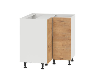 HAMPER dub lancelot DNW90, dolná rohová skrinka v šírke 90 x 90 cm