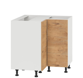 HAMPER dub lancelot DNW90, dolná rohová skrinka v šírke 90 x 90 cm