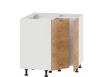 HAMPER dub lancelot DNW90, dolná rohová skrinka v šírke 90 x 90 cm