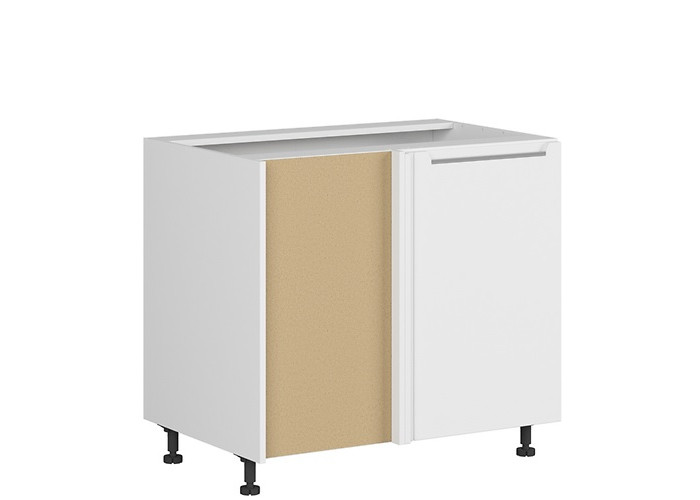 IRIS super biela matná DNW105-L, dolná skrinka určená do rohu v šírke 105 cm