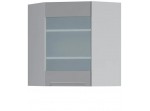 IRIS ferro sivá GNWU60/72-LVPV, horná rohová skrinka v šírke 60 x 60 cm